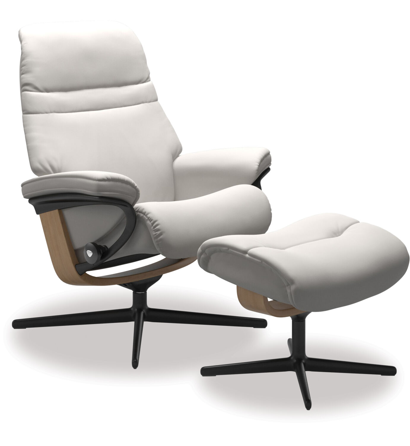 Stressless® Sunrise Medium Fabric Recliner - Cross Base