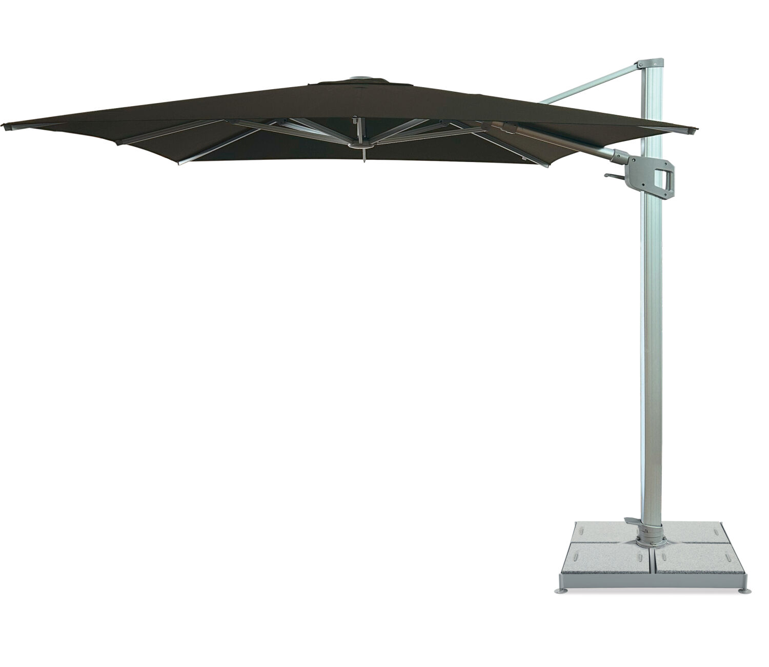 Bali 2.5m Square Cantilever Outdoor Umbrella – Charcoal