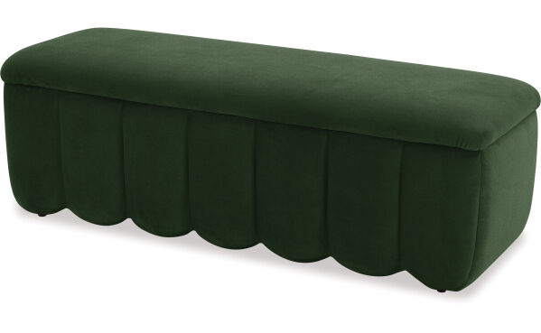 Jordan Ottoman with Storage &ndash; Green Velvet