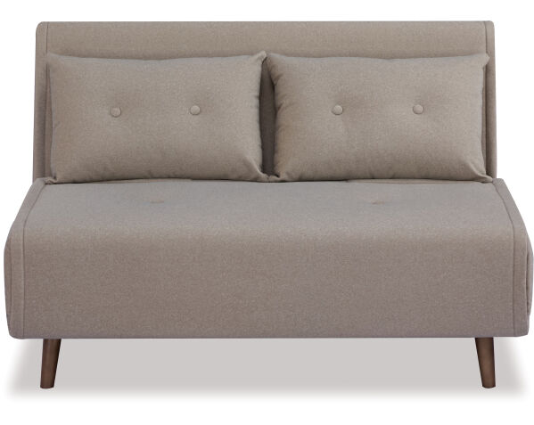 Haru 2-Seat Sofa Bed &ndash; Mohair Beige Fabric