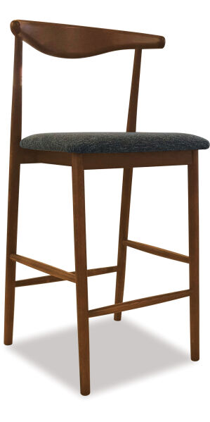 Baradine Barstool &ndash; Caramel Brown Fabric