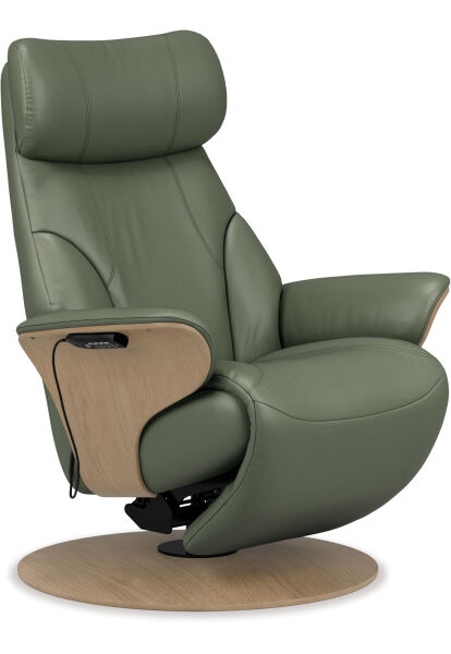Stressless&reg; Adam Power Recliner &ndash; Paloma Black, Disc Base