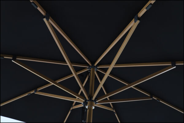 Coast 3.5m Round Outdoor Sun Umbrella - Black