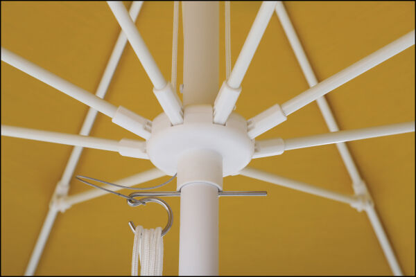 Zest 2.7m Round Outdoor Sun Umbrella - Mustard Yellow