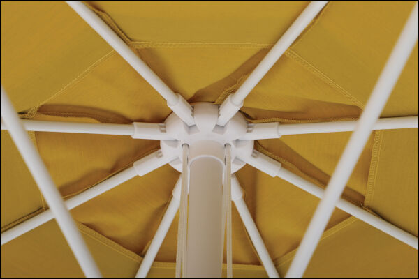 Zest 2.7m Round Outdoor Sun Umbrella - Mustard Yellow