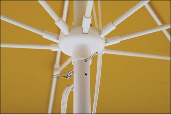 Zest 2.7m Round Outdoor Sun Umbrella - Mustard Yellow