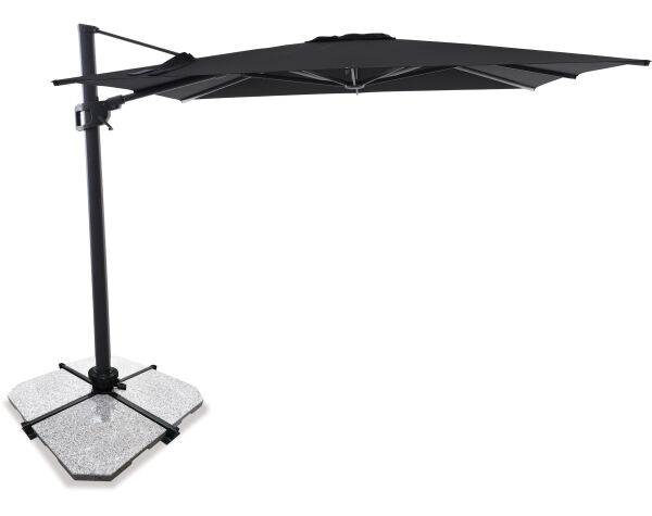 Sirius 3m Square Cantilever Outdoor Umbrella - Black