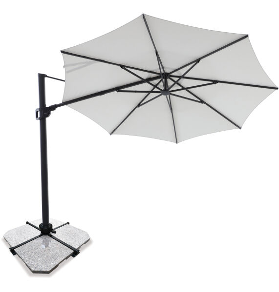 Sirius 3.3m Round Cantilever Outdoor Umbrella – Flax