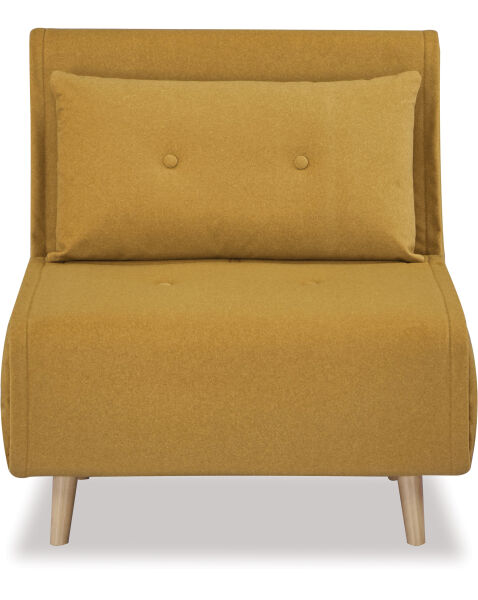 Haru 1-Seat Sofa Bed Chair &ndash; Mustard Fabric