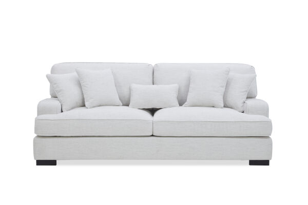 Preston 3 Seater Sofa &ndash; Light Grey Fabric