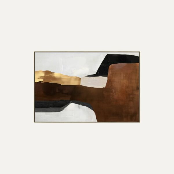 Amber Gold Abstract V2 Wall Art 
