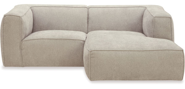 Cassia Mini Fabric Sofa &ndash; Natural Beige, Right-Hand Chaise