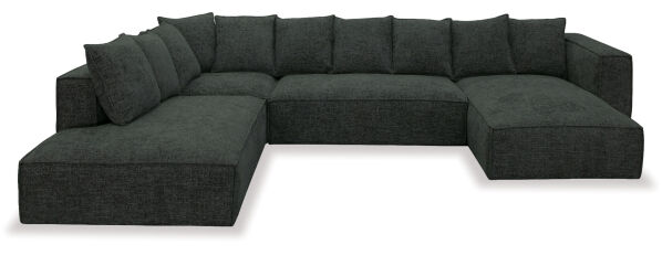 Linden Left-Hand Chaise Lounge Suite &ndash; Forest Fabric