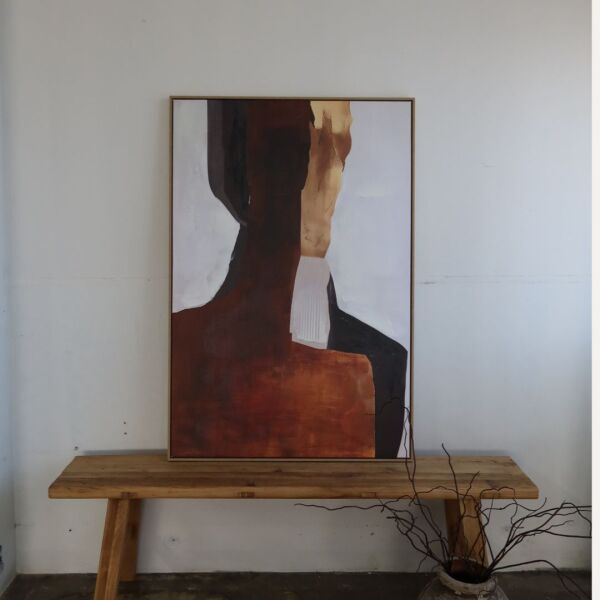 Amber Gold Abstract V2 Wall Art 