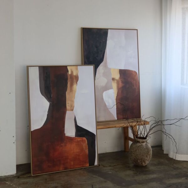 Amber Gold Abstract V1  Wall Art 