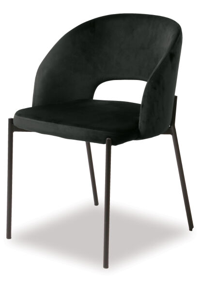 Alice Dining Chair – Black Velvet Fabric
