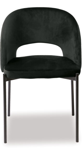 Alice Dining Chair &ndash; Black Velvet Fabric