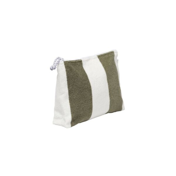 Terry Beach Pouch - Olive Stripe