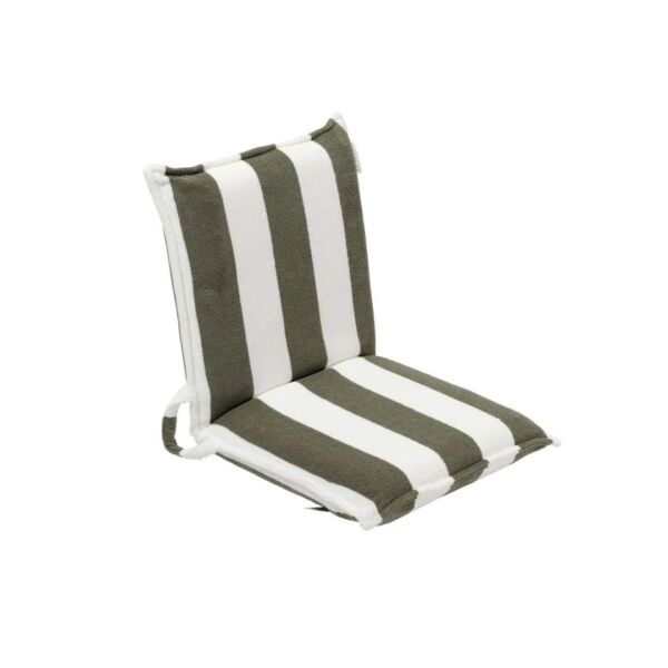 Terry Travel Lounger - Olive Stripe