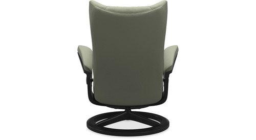 Stressless® Wing Medium Leather Recliner - Signature Base