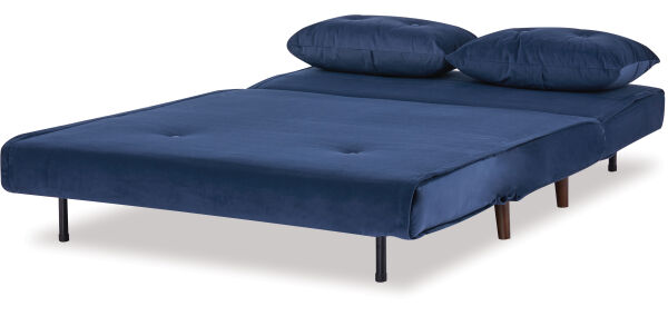 Haru 2-Seat Sofa Bed – Sapphire Blue Velvet