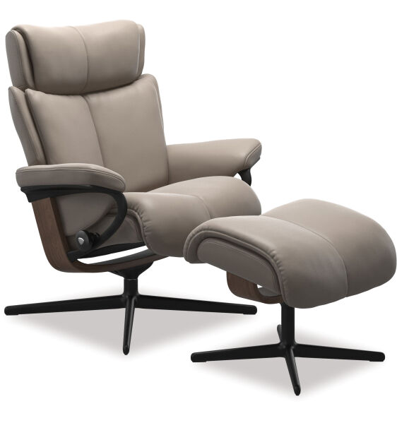 Stressless&reg; Magic Medium Recliner &ndash; Dark Muskat, Cross Base