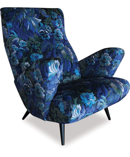 Ken Armchair &ndash; Peacock Fabric - Danske Mobler Furniture
