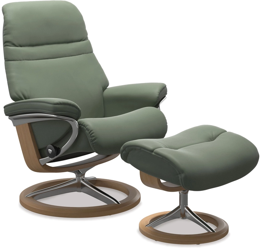 Sunrise Small Leather Recliner Signature Base