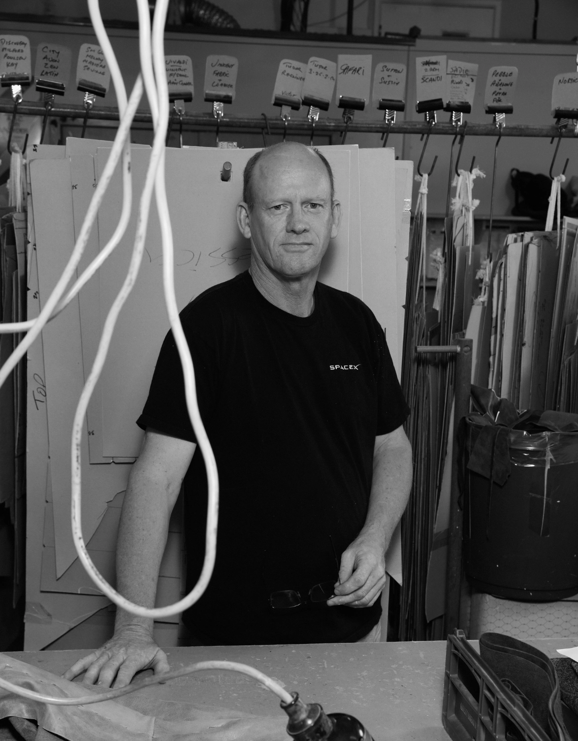 Craft shop with men
