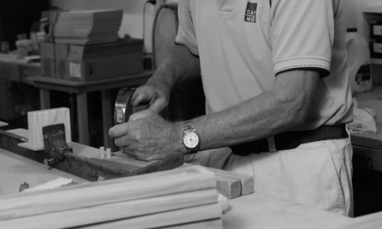 Man crafting a table